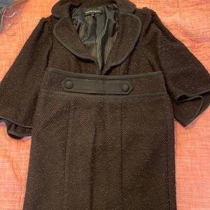 Black texture skirt and matching jacket